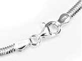 Sterling Silver 3.40MM Flat Snake 20 Inch Necklace