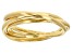 18K Yellow Gold Over Sterling Silver Polished Triple Band Ring