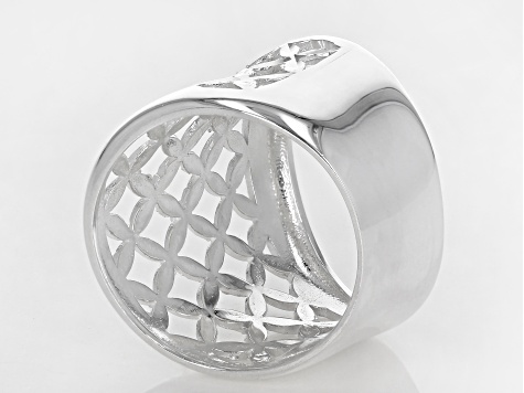 Exceptionally fine domed simplistic sterling silver band