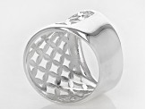 Sterling Silver Open Dome X Design Ring