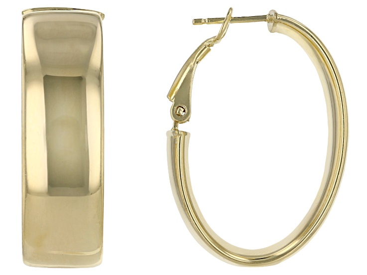 14k gold over silver hoop earrings