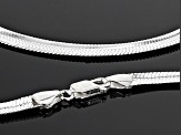 Sterling Silver 6.5MM Diamond Cut 20 Inch Bombe Herringbone Link Necklace