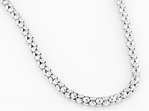 Sterling Silver 4MM Popcorn Chain 20 