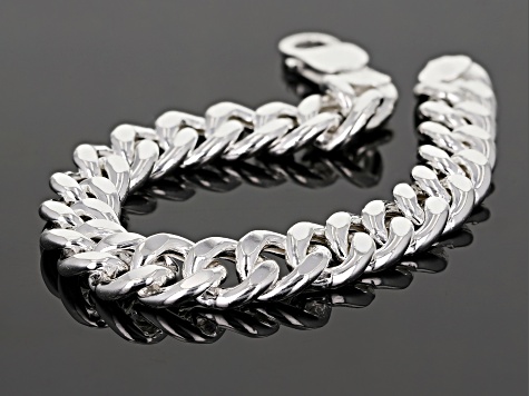 Sterling Silver 11.40MM Grumette Link Bracelet