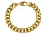 18K Yellow Gold Over Sterling Silver 11.40MM Grumette Link Bracelet