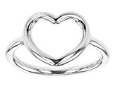 Sterling Silver Open Heart Design Ring