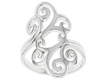 Picture of Sterling Silver Elongated Swirl Ring