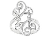 Sterling Silver Elongated Swirl Ring