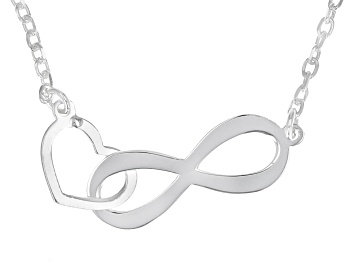 Picture of Sterling Silver Infinity Heart Necklace