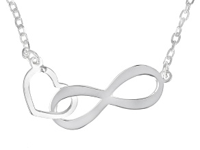 Sterling Silver Infinity Heart Necklace