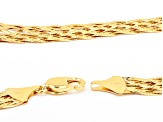 18K Yellow Gold Over Sterling Silver Braided Necklace