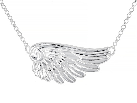 Jewelry Stores Network Sterling Silver Polished and Oxidized 3D Wing Lobster Clasp Charm 