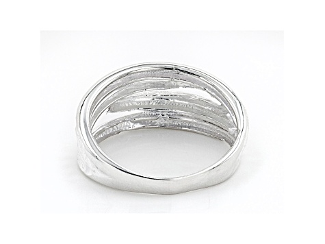 Sterling Silver Diamond-Cut 9.1MM Multi-Row Ring