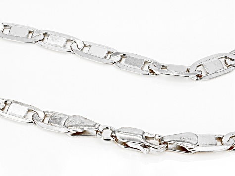 Sterling Silver 5.2mm Flat Valentino Chain