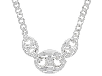Picture of Sterling Silver Puff Mariner Necklace