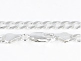 Sterling Silver 5.7mm Flat Concave Curb Link Chain