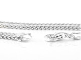 Sterling Silver Flat Diamond-Cut Foxtail Necklace