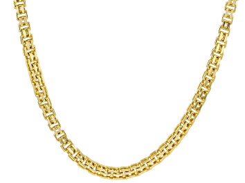 Picture of 18k Yellow Gold Over Sterling Silver Square Box Link Chain