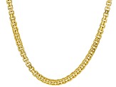 18k Yellow Gold Over Sterling Silver Square Box Link Chain