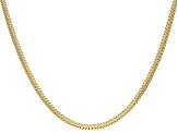 18k Yellow Gold Over Sterling Silver Foxtail Link Chain