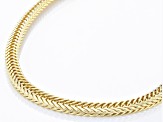18k Yellow Gold Over Sterling Silver Foxtail Link Chain
