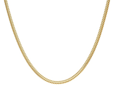 18k Yellow Gold Over Sterling Silver Foxtail Link Chain