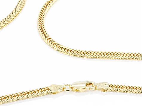 18k Yellow Gold Over Sterling Silver Foxtail Link Chain