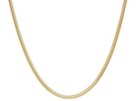 18k Yellow Gold Over Sterling Silver Foxtail Link Chain