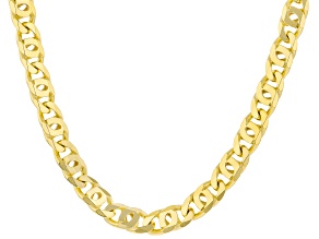 18k Yellow Gold Over Sterling Silver Tiger Eye Link Chain