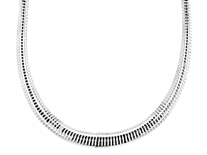 Sterling Silver Graduated Tubogas 20 inch Necklace