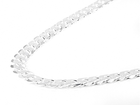 Sterling Silver 5.6mm Flat Curb Chain Necklace