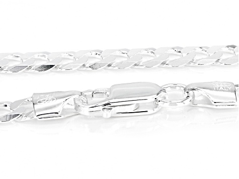 Sterling Silver 5.6mm Flat Curb Chain Necklace