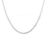 Sterling Silver 4.3mm Herringbone With Design Chain Necklace