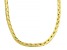 18k Yellow Gold Over Sterling Silver 4.3mm Herringbone With Design Chain Necklace