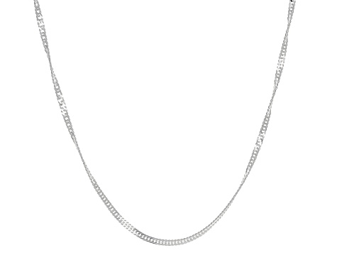 Sterling Silver 1.6mm Adjustable Singapore Chain Necklace - AG781A ...