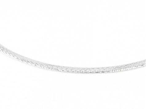 Sterling Silver 4.2mm Designer Omega Chain Necklace