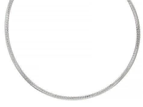 18k Yellow Gold Over Sterling Silver 4.2mm Designer Omega Chain Necklace