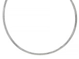 18k Yellow Gold Over Sterling Silver 4.2mm Designer Omega Chain Necklace