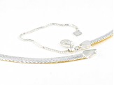 18k Yellow Gold Over Sterling Silver 4.2mm Designer Omega Chain Necklace