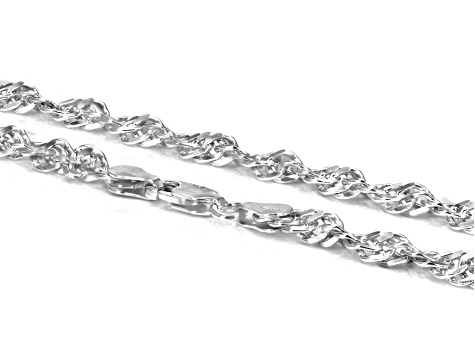 Sterling Silver Singapore Link 18 Inch Chain