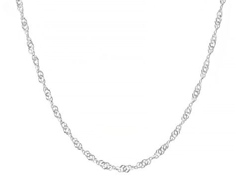 Sterling Silver Singapore Link 24 Inch Chain