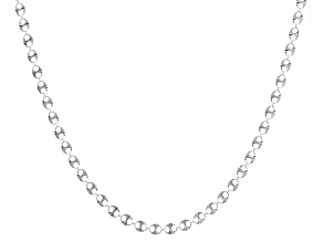Sterling Silver Diamond Cut Mariner 22 Inch Chain