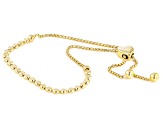 18k Yellow Gold Over Sterling Silver Mini Mirror Disc Bolo Bracelet
