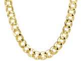 18k Yellow Gold Over Sterling Silver Curb Link Toggle Necklace