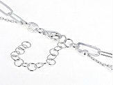 Sterling Silver 16" 2 Row Multi Link Necklace