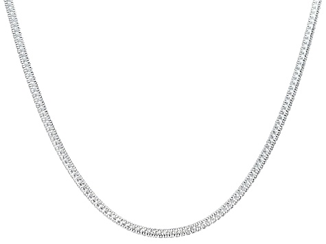 Sterling Silver 18 Inch Herringbone Link Necklace - AG823 | JTV.com
