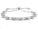 Sterling Silver Puff Mariner Bolo Bracelet