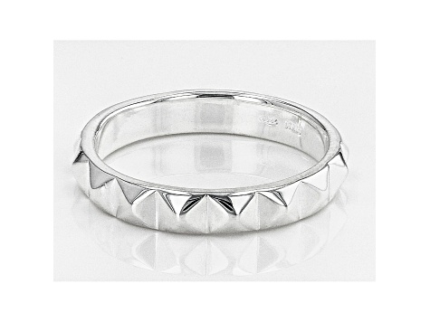 Sterling Silver Pyramid Band Ring