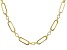18K Yellow Gold Over Sterling Silver Paper Clip Link 16 Inch Necklace