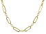 18K Yellow Gold Over Sterling Silver Paper Clip Link 20 Inch Necklace